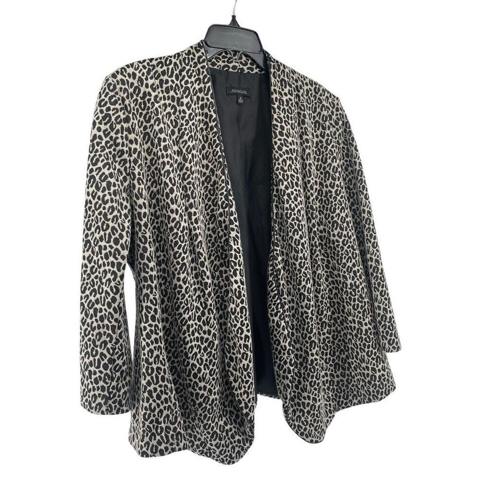 Notations Leopard Print Drape Front Open Blazer J… - image 2